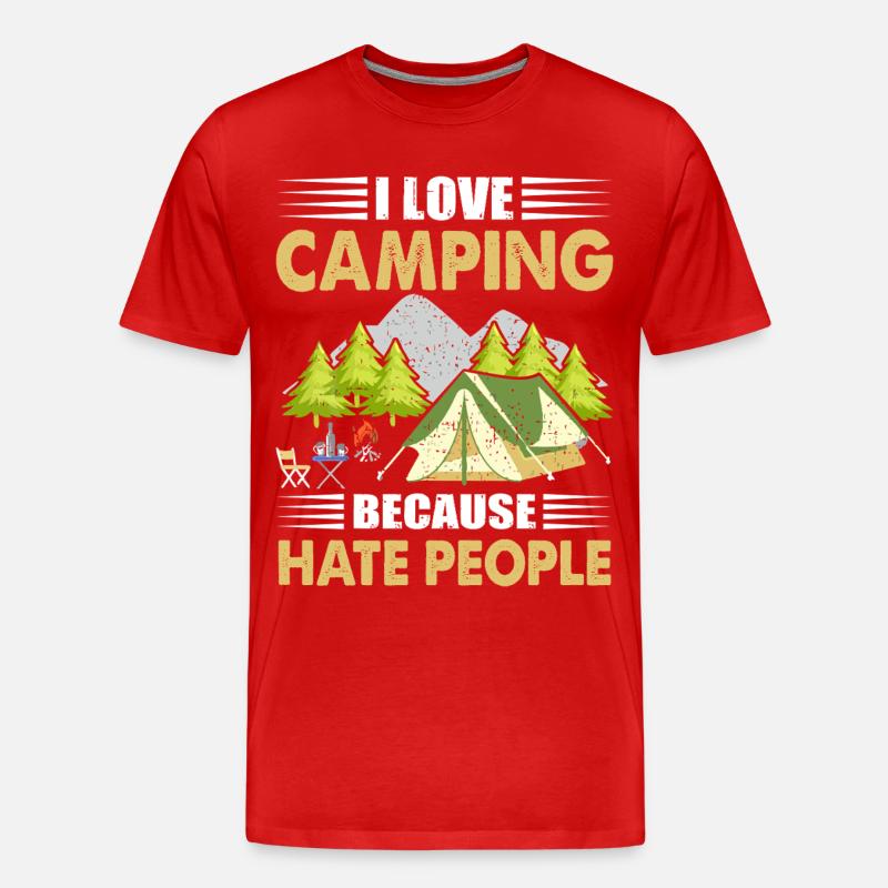 Camping - Männer Premium Bio T-Shirt - Rot