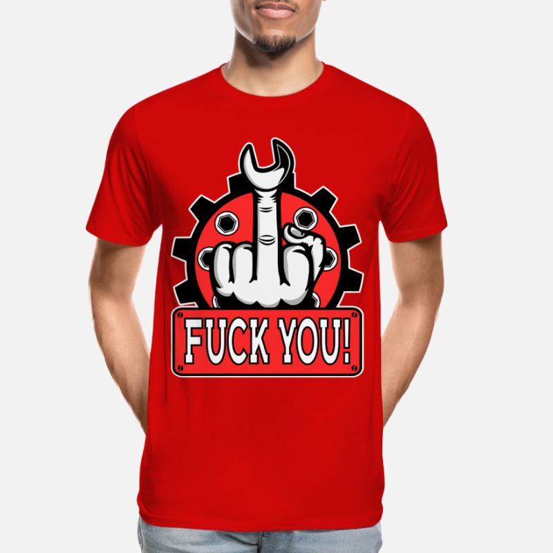 Provocative middle finger statement Men's Premium Organic T-Shirt