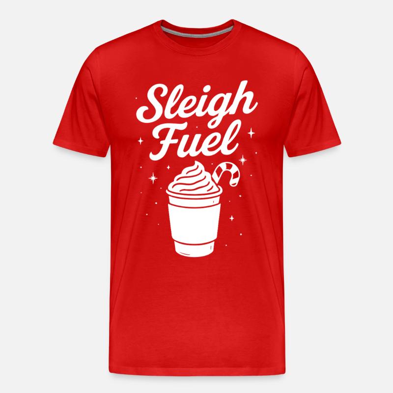 Sleigh Fuel Holiday Beverage Magic - Männer Premium Bio T-Shirt - Rot