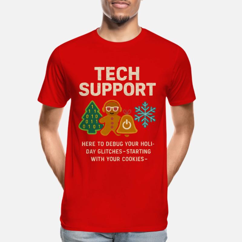 Admin Christmas Gift IT Support Debugging Men's Premium Organic T-Shirt