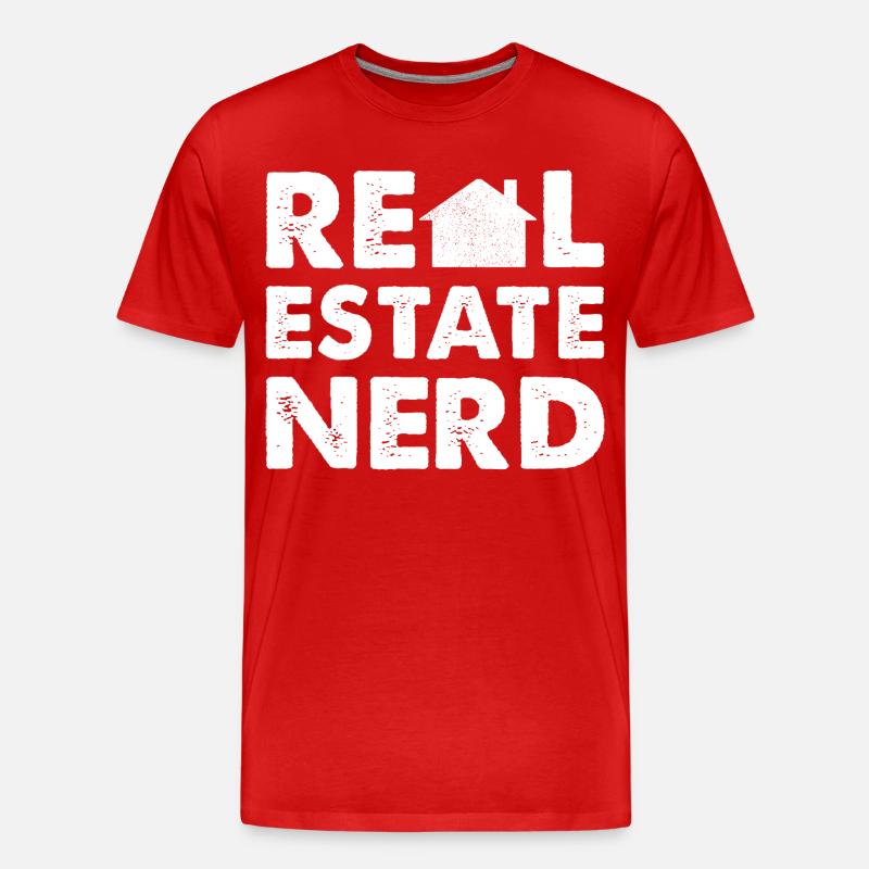 RealEstate Nerd - Männer Premium Bio T-Shirt - Rot
