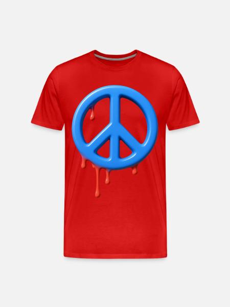 STOP WAR - peace & love - Men's Premium Organic T-Shirt - red