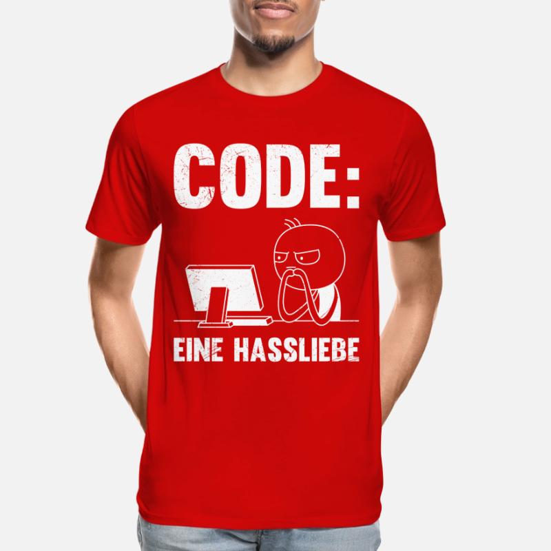 Coder CODE EINE HASSLIEBE LUSTIG Männer Premium Bio T-Shirt