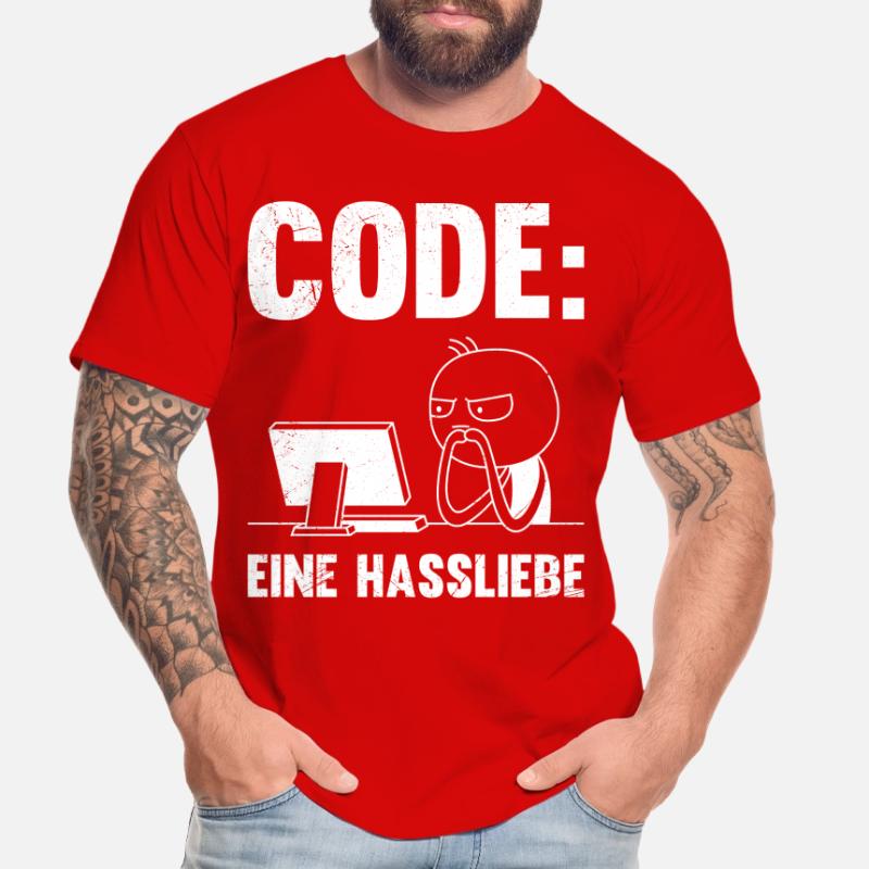 Coder CODE EINE HASSLIEBE LUSTIG Männer Premium Bio T-Shirt