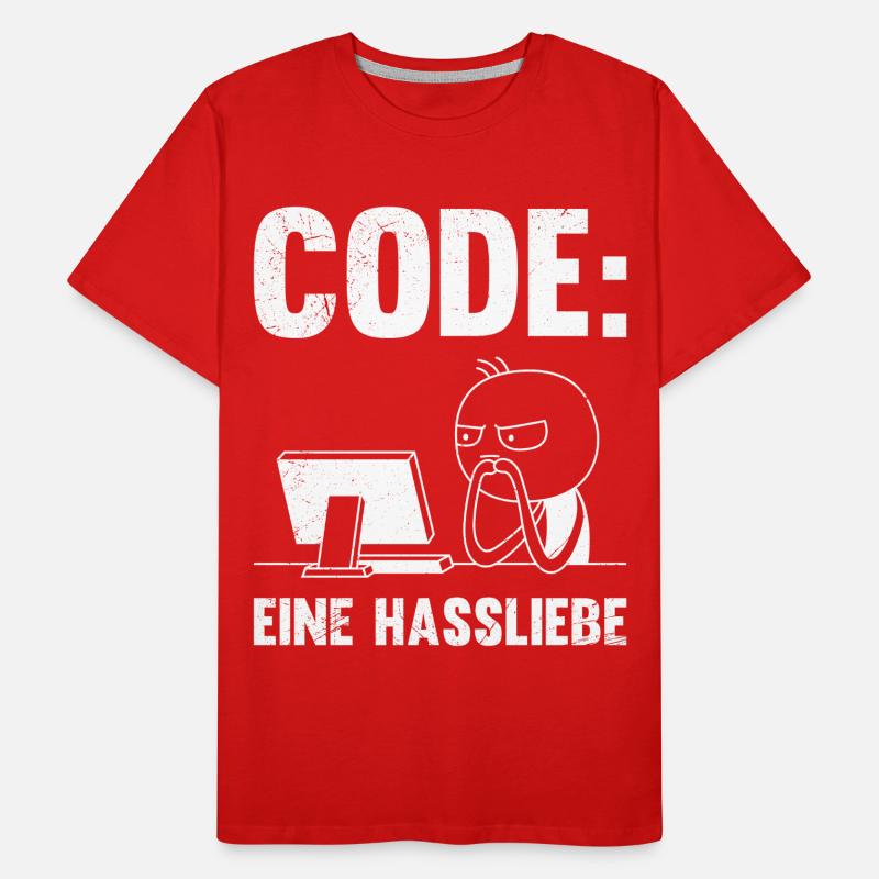 Coder CODE EINE HASSLIEBE LUSTIG Männer Premium Bio T-Shirt