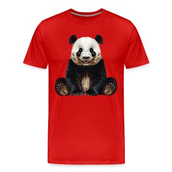 Panda - T-shirt bio Premium Homme - rouge - Devant - Damien (186cm)