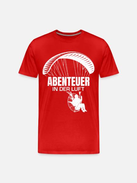 Paramoteur AVENTURE DANS L’AIR Plaisir - T-shirt bio Premium Homme - rouge