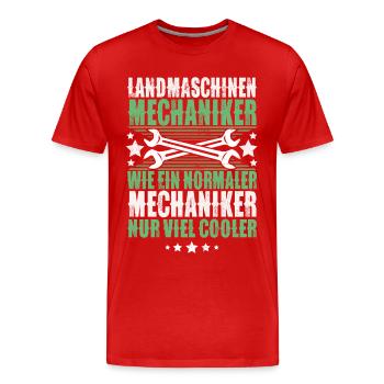 Mécanicien de machines agricoles - T-shirt bio Premium Homme - rouge - Devant - Damien (186cm)