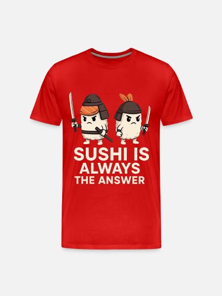 Sushi Is Always The Answer - Männer Premium Bio T-Shirt - Rot