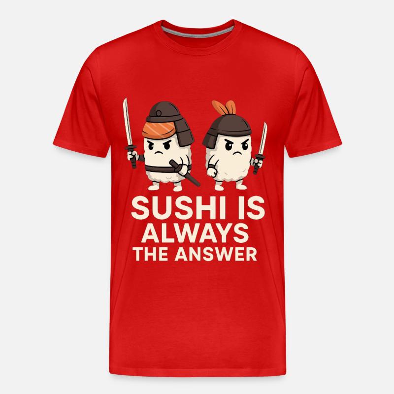 Sushi Is Always The Answer - Männer Premium Bio T-Shirt - Rot