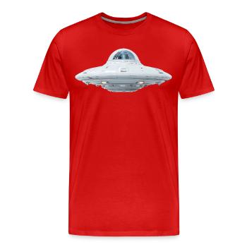 OVNI - T-shirt bio Premium Homme - rouge - Devant - Damien (186cm)