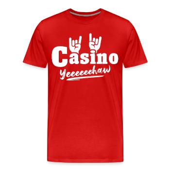 Casino - T-shirt bio Premium Homme - rouge - Devant - Damien (186cm)