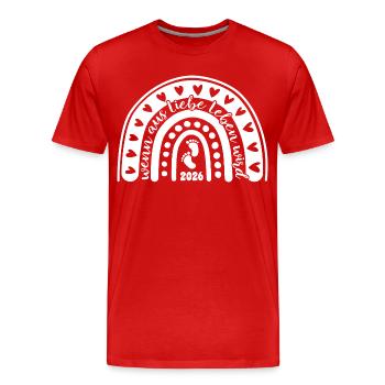 When Love Becomes Life - Baby 2026 - Men's Premium Organic T-Shirt - red - Front - Damien (186cm)