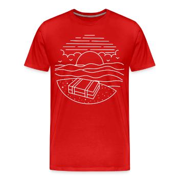 Suitcase Beach Vacation - Men's Premium Organic T-Shirt - red - Front - Damien (186cm)