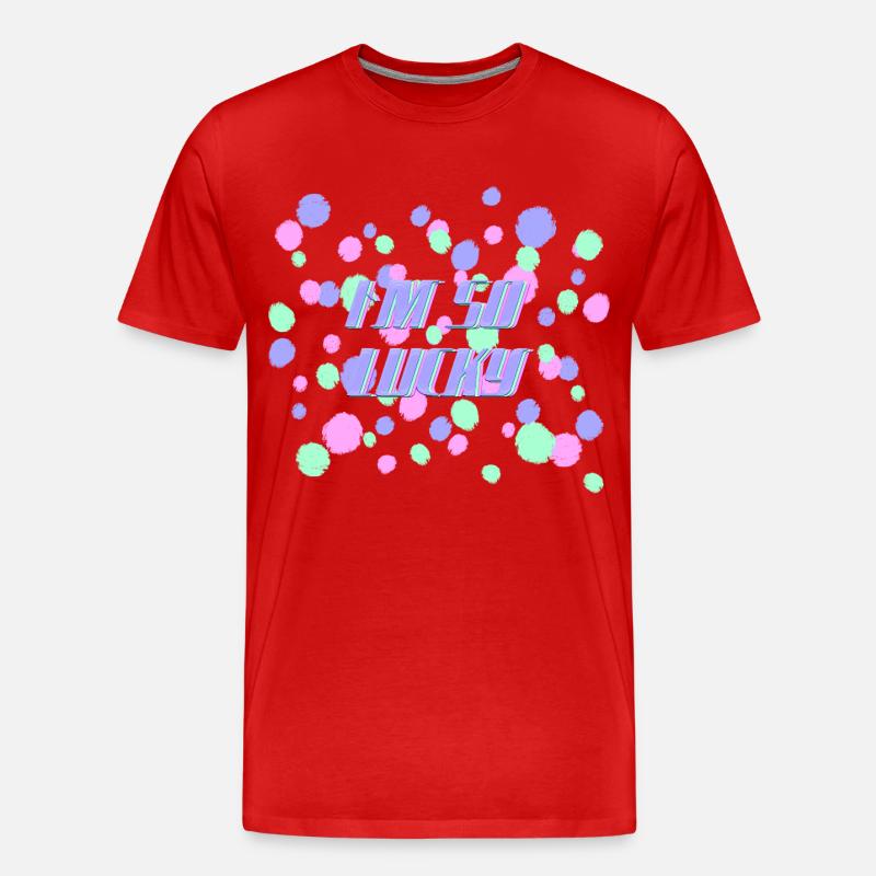 Ich bin so glücklich - Männer Premium Bio T-Shirt - Rot