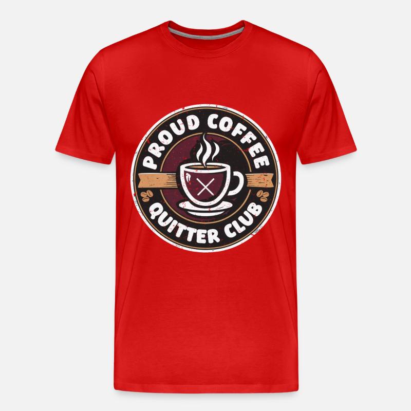 Kaffeeentzug Koffeinfrei Ex-Kaffeetrinker - Männer Premium Bio T-Shirt - Rot