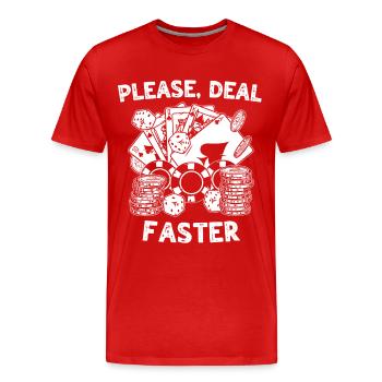 Casino - Men's Premium Organic T-Shirt - red - Front - Damien (186cm)