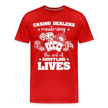 Casino - Männer Premium Bio T-Shirt - Rot - Vorne - Damien (186cm)