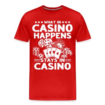 Joueurs de casino casino - T-shirt bio Premium Homme - rouge - Devant - Damien (186cm)