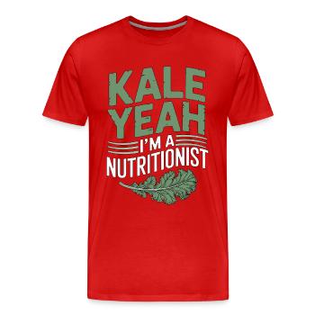 Nutritionist Kale Yeah I'm A Registered Dietitian - Männer Premium Bio T-Shirt - Rot - Vorne - Damien (186cm)