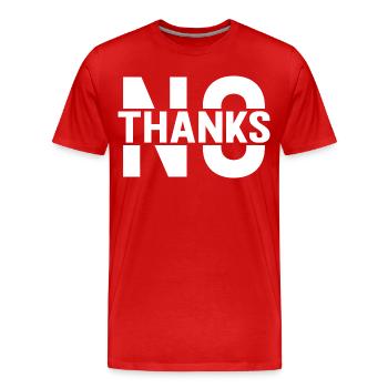 Non merci - T-shirt bio Premium Homme - rouge - Devant - Damien (186cm)