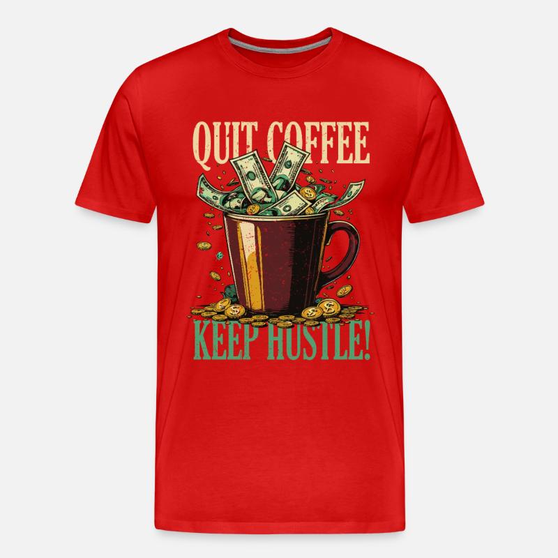 Coffee withdrawal decaffeinated ex-coffee drinker - Men's Premium Organic T-Shirt - red