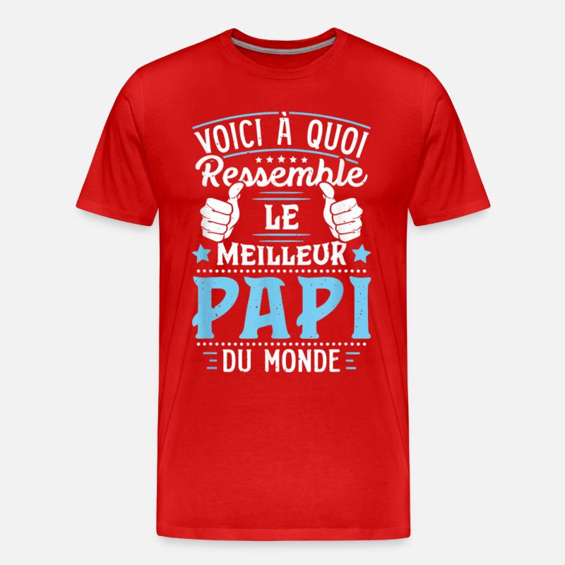 Bester Vater der Welt - Männer Premium Bio T-Shirt - Rot