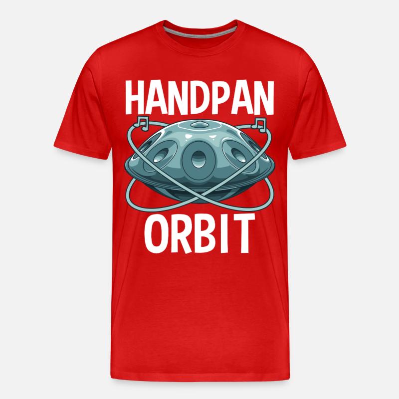 Handpan Orbit - Männer Premium Bio T-Shirt - Rot
