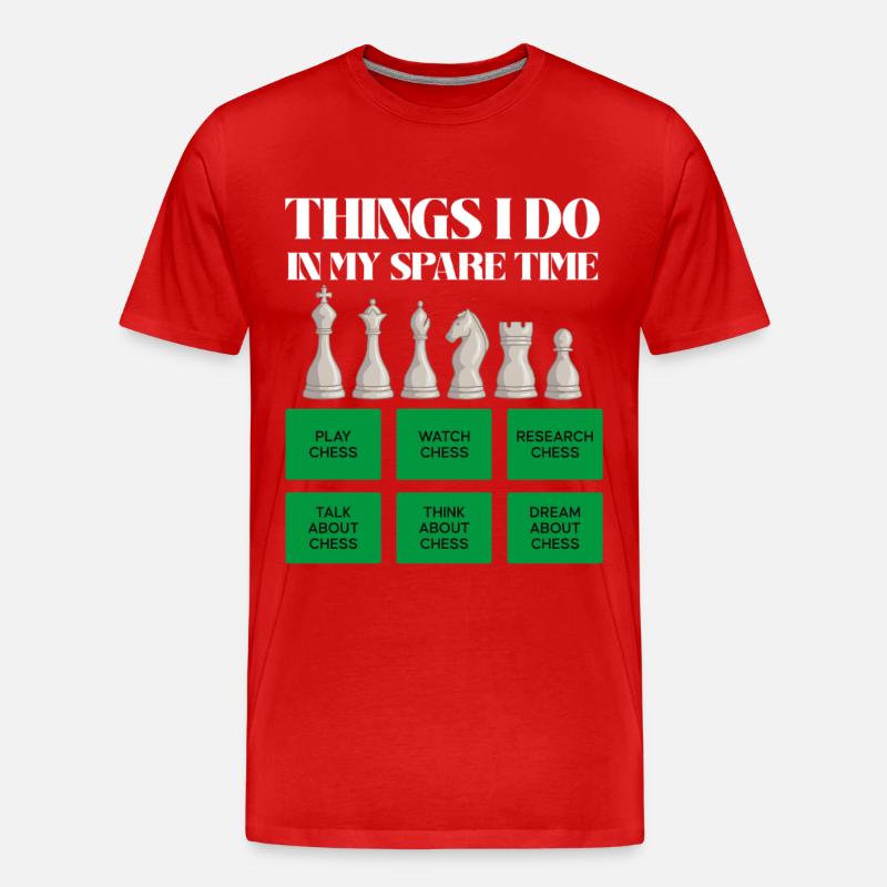 Schachzeit in der Freizeit - Männer Premium Bio T-Shirt - Rot
