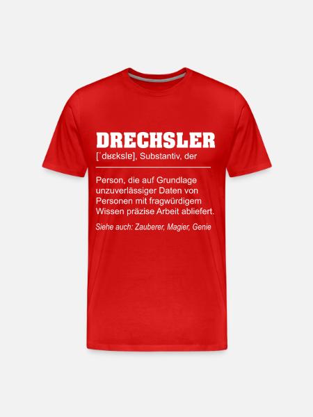 Definition Woodturner Funny - Men's Premium Organic T-Shirt - red