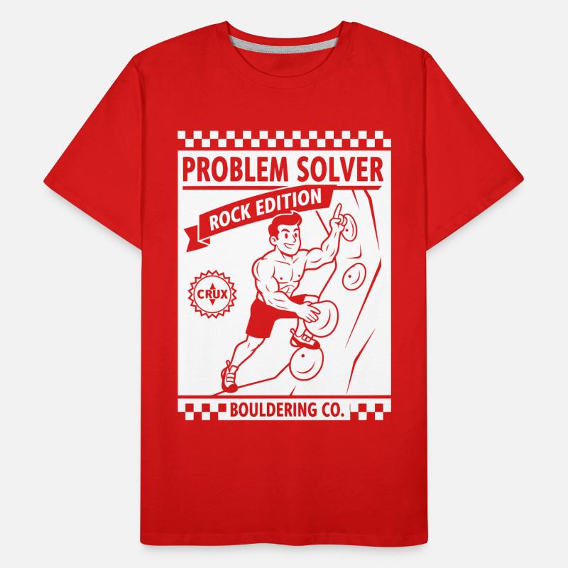 Problem Solver Rock Edition Kletterwand-Spaß Männer Premium Bio T-Shirt