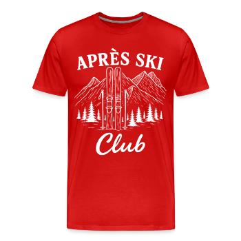 Après Ski Club - Men's Premium Organic T-Shirt - red - Front - Damien (186cm)