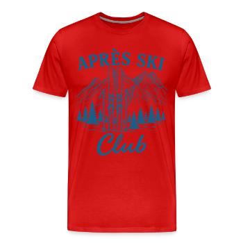 Après Ski Club - Men's Premium Organic T-Shirt - red - Front - Damien (186cm)