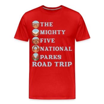 Utah Mighty 5 Nationalparks Tour - Männer Premium Bio T-Shirt - Rot - Vorne - Damien (186cm)