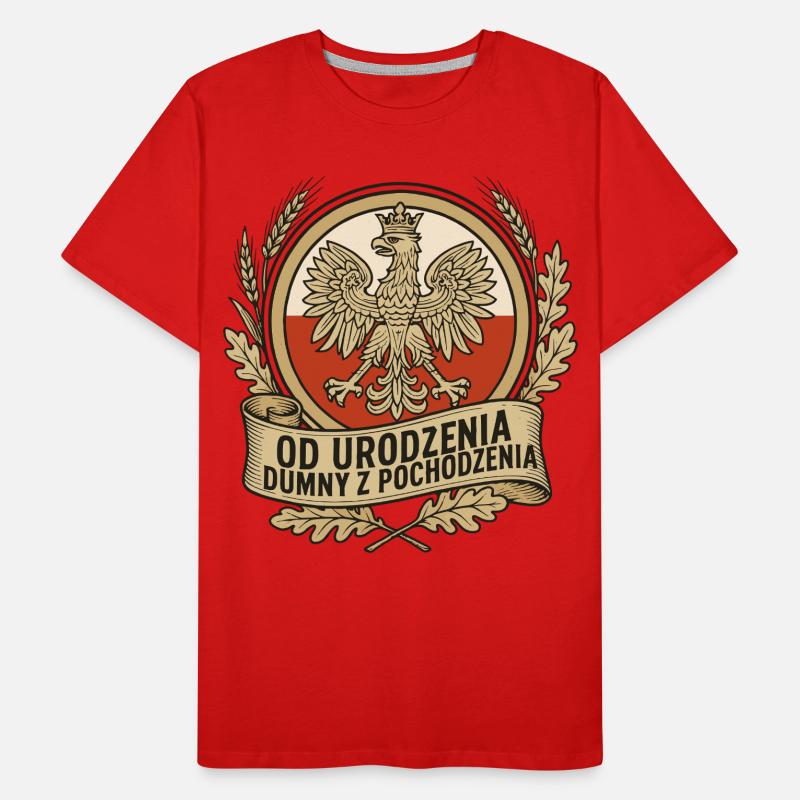 Born Proud Polish Eagle Emblem Männer Premium Bio T-Shirt