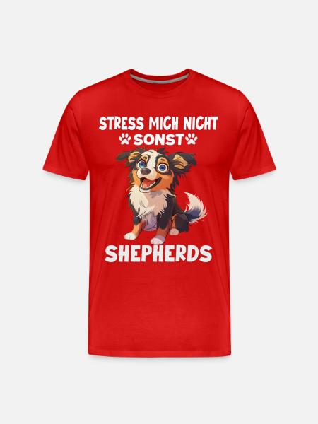Australian Shepherd Gassi T Hundehalter Geschenk - Männer Premium Bio T-Shirt - Rot