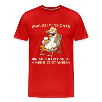 Gans retraité - Plus responsable Adieu - T-shirt bio Premium Homme - rouge - Devant - Damien (186cm)