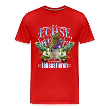 Lizard Y2K contrefait - T-shirt bio Premium Homme - rouge - Devant - Damien (186cm)