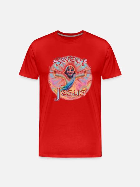 Süßer Jesus - Männer Premium Bio T-Shirt - Rot