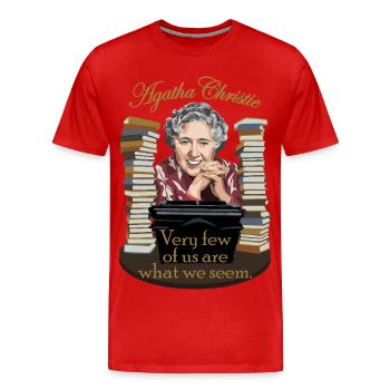 Agatha Christie - T-shirt bio Premium Homme - rouge - Devant - Damien (186cm)