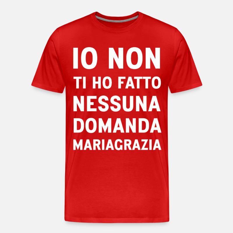 Mariagrazia (Schwarze Version) - Männer Premium Bio T-Shirt - Rot
