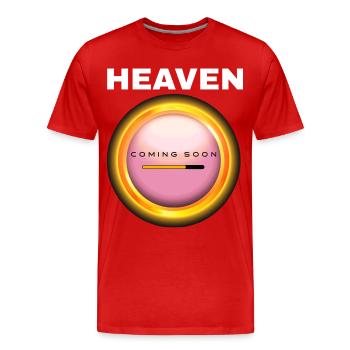 Heaven Coming Soon - Jesus kommt bald - Männer Premium Bio T-Shirt - Rot - Vorne - Damien (186cm)
