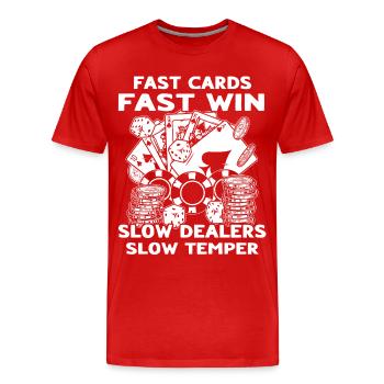 Jeu Casino Casino - T-shirt bio Premium Homme - rouge - Devant - Damien (186cm)