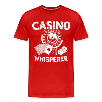 Casino - Männer Premium Bio T-Shirt - Rot - Vorne - Damien (186cm)