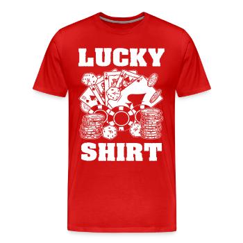 Casino Casino Players - Men's Premium Organic T-Shirt - red - Front - Damien (186cm)