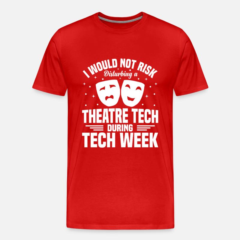 Bühnenpersonal, Theatertechniker, Lichttechniker - Männer Premium Bio T-Shirt - Rot