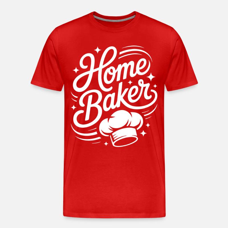 Home Baker Motiv — Küchenchef Script - Männer Premium Bio T-Shirt - Rot