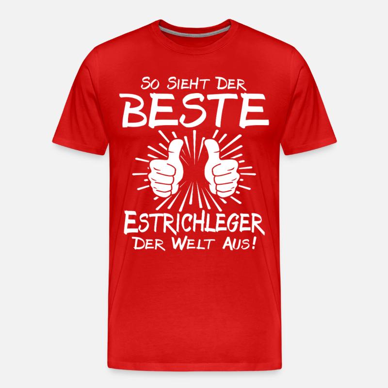Bester Estrichleger - Männer Premium Bio T-Shirt - Rot