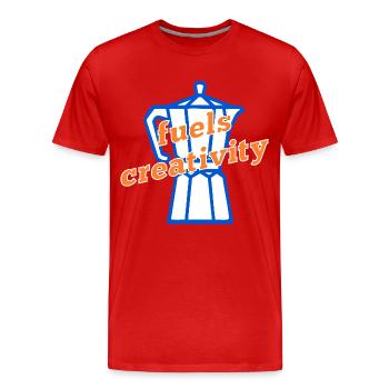 Créativité du café - T-shirt bio Premium Homme - rouge - Devant - Damien (186cm)