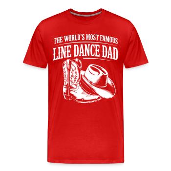 Line Dance Dad Boots & Hat - Männer Premium Bio T-Shirt - Rot - Vorne - Damien (186cm)